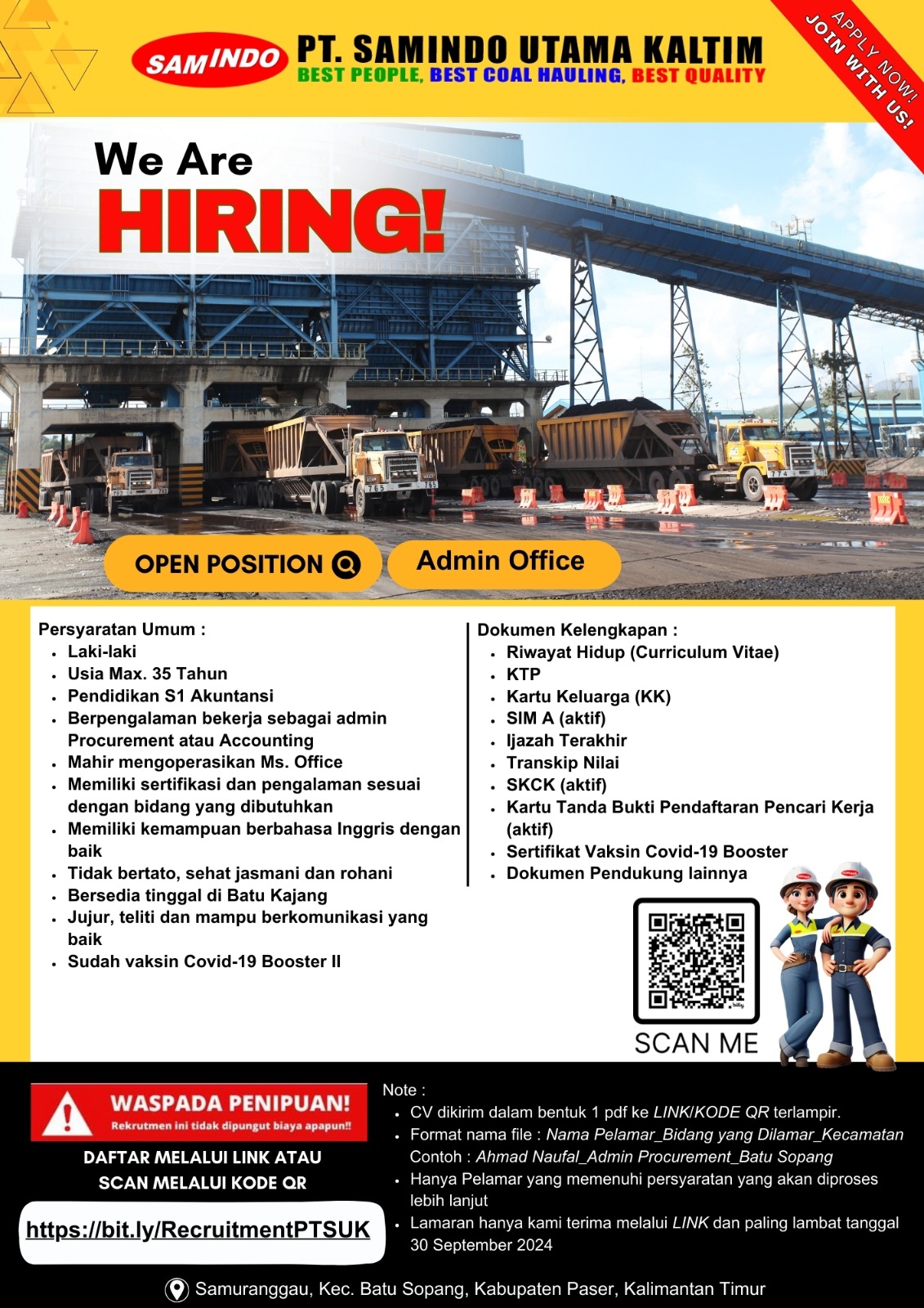 LOKER PT. SAMINDO UTAMA KALTIM