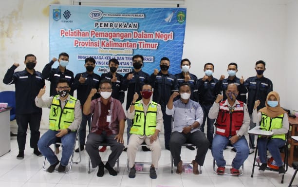 Kalobrosi Disnakertrans Paser dgn  PT. Trasindo Murni Perkasa Pembukaan Pelatihan Pemagangan Dalam Negeri Tahun 2021